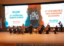 The solemn opening ceremony of the 47th International Chemistry Olympiad has been held at the Heydar Aliyev Center. Baku, Azerbaijan, Jule 21, 2015